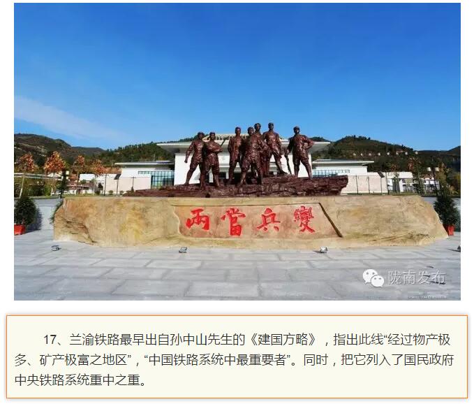 蘭渝鐵路最早由孫中山先生提出？在隴南，你不知道的事兒還有……