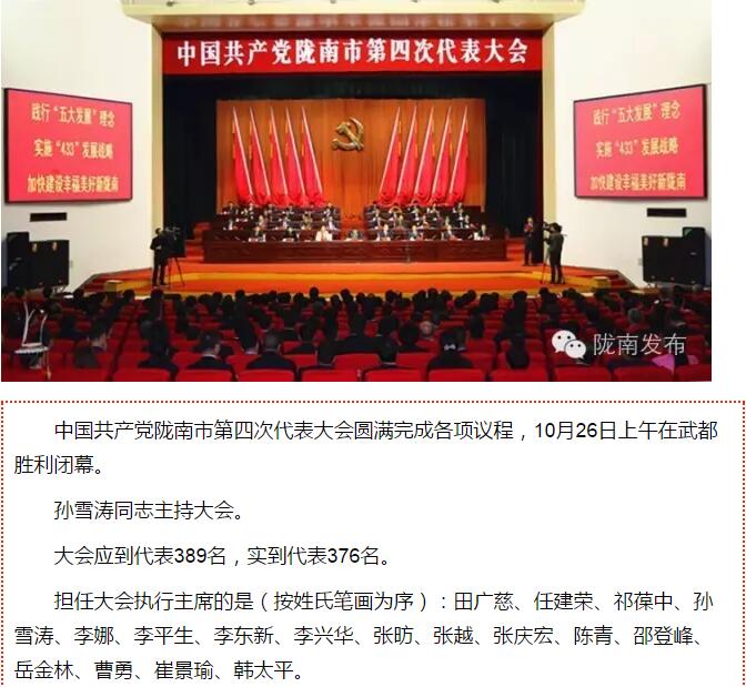市第四次黨代會勝利閉幕！選出新一屆領(lǐng)導(dǎo)班子