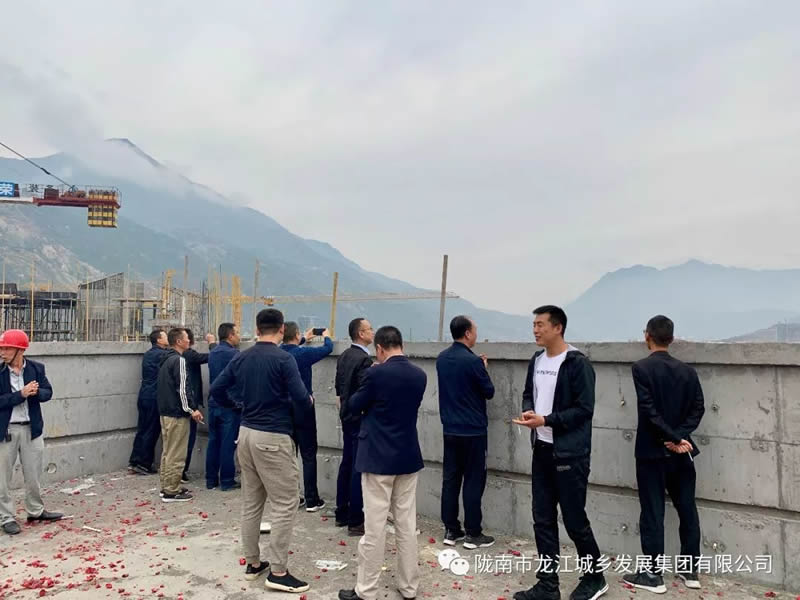 匠心傾注、喜封金頂——龍江?雙子座商住小區(qū)主體順利封頂